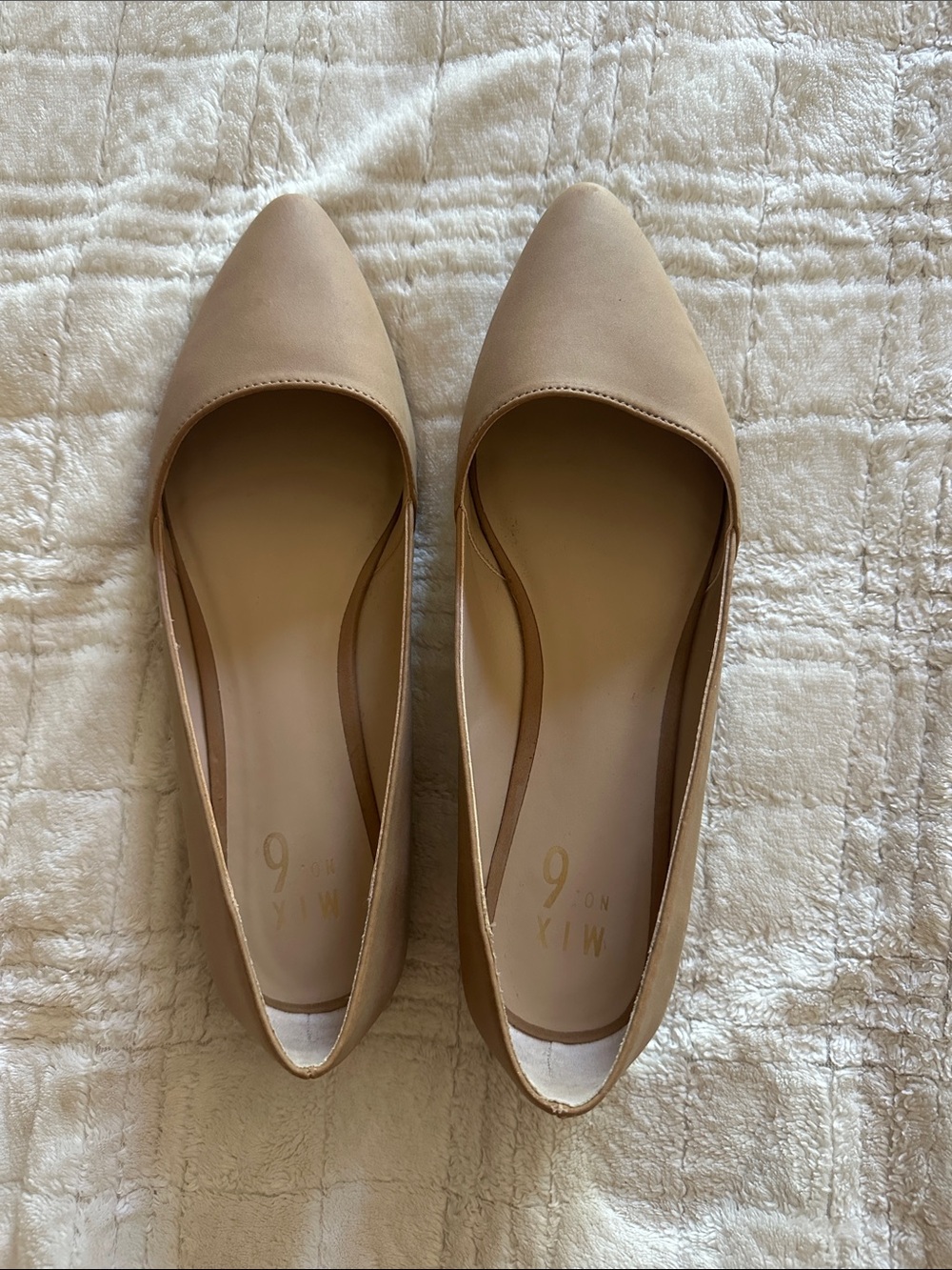 Mix No. 6 Women's Beige Pointed Toe Flats